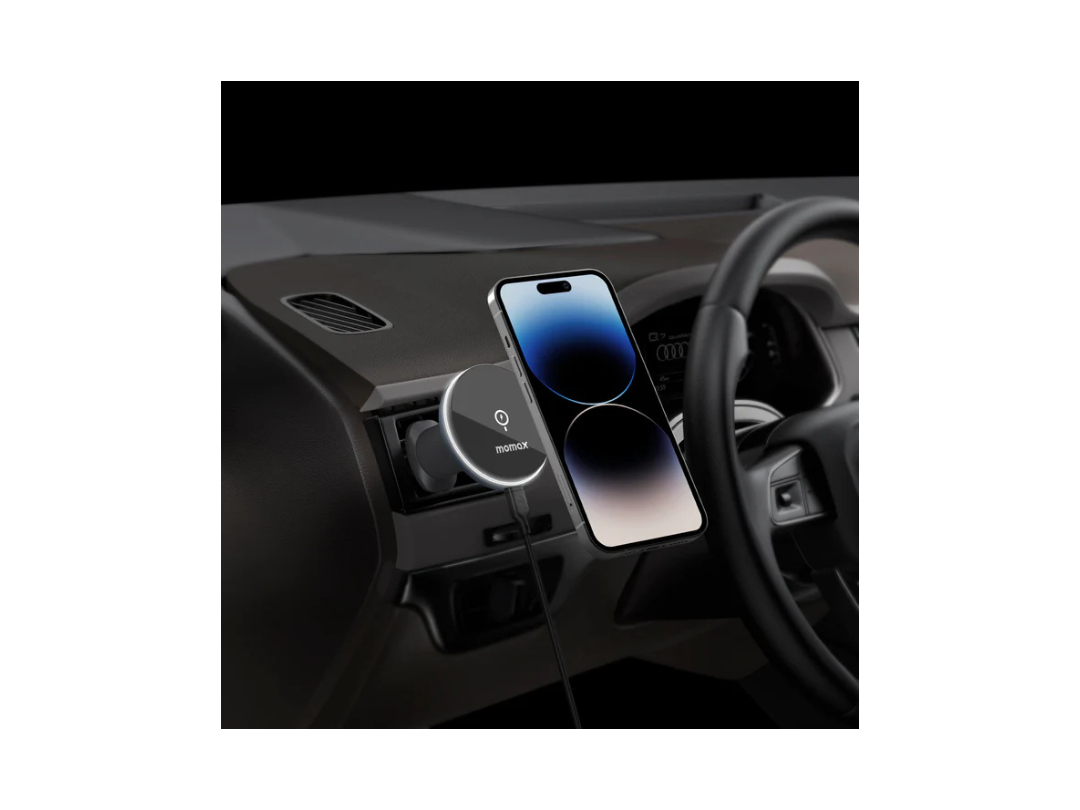Buy Momax Q.Mag Mount 5 Magnetic Wireless Charging Car Mount - Vent in Qatar Buy Momax Q.Mag Mount 5 Magnetic Wireless Charging Car Mount - Vent in Qatar